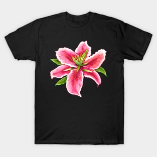 Lily Lili Lilly flower blossom petals of Lillies single pink Lily T-Shirt